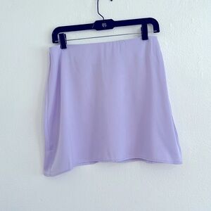 WEWOREWHAT  Fairy Core Heather Lavender Satin Charmeuse Mini Slip Skirt Size M